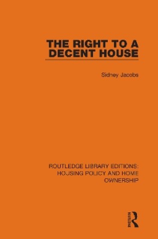 Cover of The Right to a Decent House