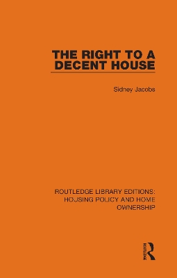 Book cover for The Right to a Decent House