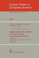 Cover of Mathematical Foundations of Programming Language Semantics