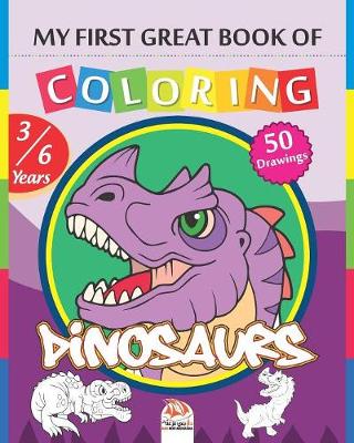 Book cover for My first great book - coloring Dinosaurs