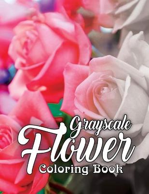 Book cover for Grayscale Flower Coloring Book