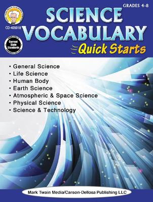 Book cover for Science Vocabulary Quick Starts, Grades 4 - 8