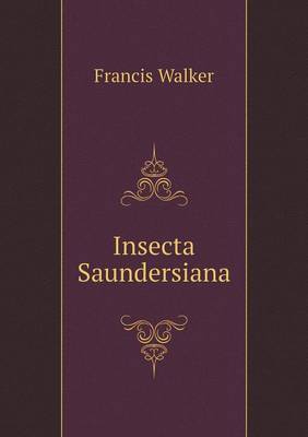Book cover for Insecta Saundersiana