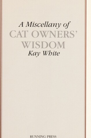 Cover of Miscellany of Cat Wisdom