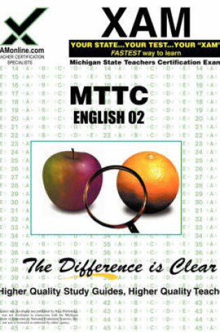 Cover of Mttc English 02 Teacher Certification Test Prep Study Guide