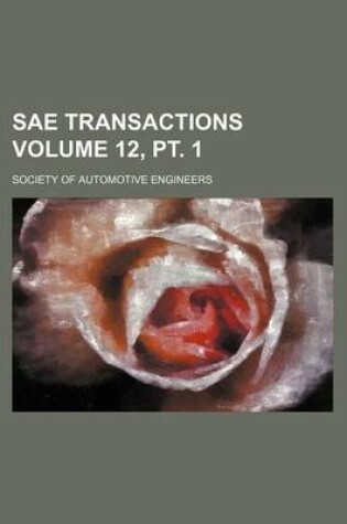 Cover of Sae Transactions Volume 12, PT. 1