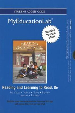 Cover of NEW MyLab Education with Pearson eText -- Standalone Access Card -- for Reading and Learning to Read