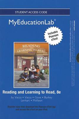 Book cover for NEW MyLab Education with Pearson eText -- Standalone Access Card -- for Reading and Learning to Read