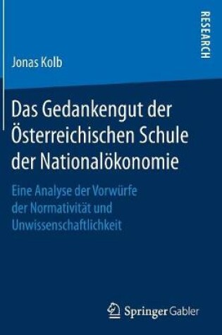 Cover of Das Gedankengut Der OEsterreichischen Schule Der Nationaloekonomie