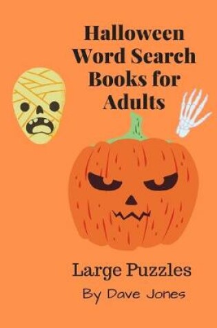 Cover of halloween word search books for adults