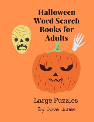 Book cover for halloween word search books for adults