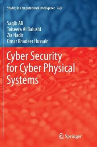 Cover of Cyber Security for Cyber Physical Systems