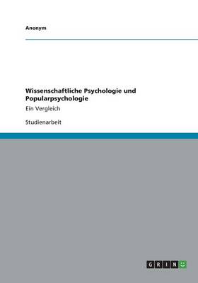 Book cover for Wissenschaftliche Psychologie und Popularpsychologie