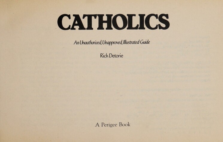 Book cover for Catholics 10ppk