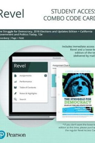 Cover of Revel for Struggle for Democracy, 2018 Elections and Updates Edition + California Government and Politics Today -- Combo Card