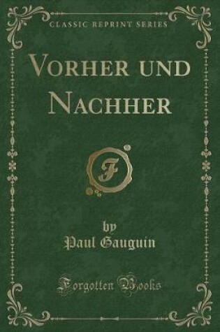 Cover of Vorher Und Nachher (Classic Reprint)