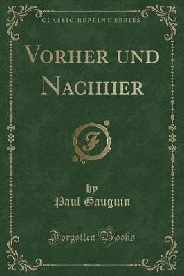 Book cover for Vorher Und Nachher (Classic Reprint)