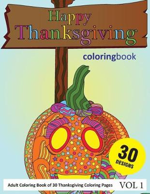 Book cover for Happy Thanksgiving Coloring Book