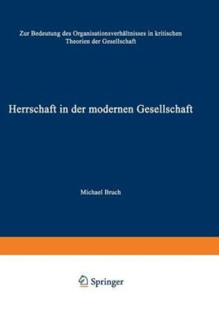 Cover of Herrschaft in der modernen Gesellschaft