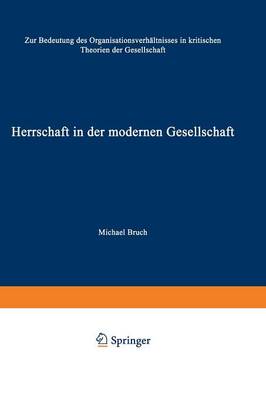 Book cover for Herrschaft in der modernen Gesellschaft