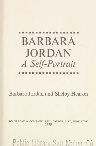 Cover of Barbara Jordan, a Self-Portrait