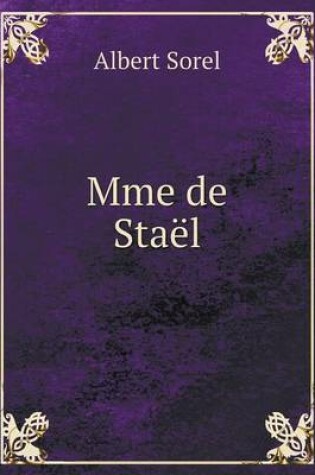 Cover of Mme de Staël