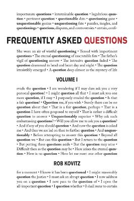 Book cover for Frequently Asked Questions, Volume 1