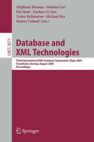 Cover of Database and XML Technologies