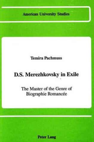 Cover of D.S. Merezhkovsky in Exile