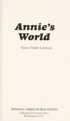 Book cover for Annie's World