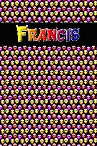 Cover of 120 Page Handwriting Practice Book with Colorful Alien Cover Francis