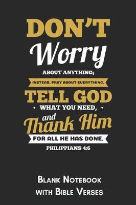 Book cover for Don't worry about anything Philippians 4