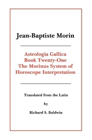 Cover of Astrologia Gallica Book 21