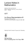 Book cover for Lie Group Representations III