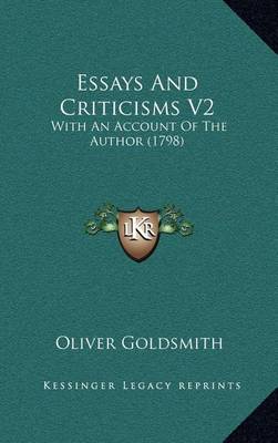 Book cover for Essays and Criticisms V2