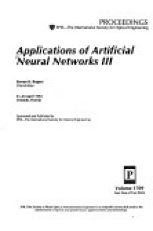 Cover of Applications of Artificial Neural Networks Iii
