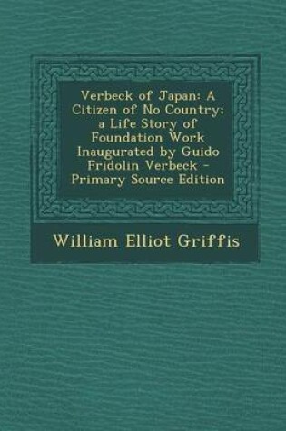 Cover of Verbeck of Japan