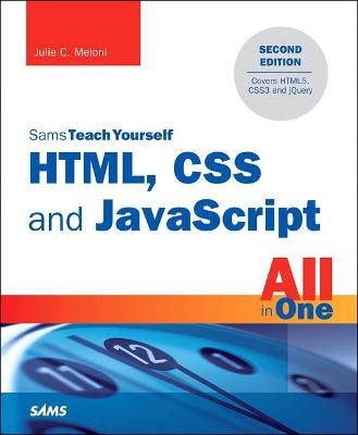 Book cover for HTML, CSS and JavaScript All in One, Sams Teach Yourself