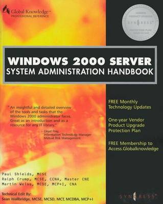 Book cover for Windows 2000 Server System Administration Handbook