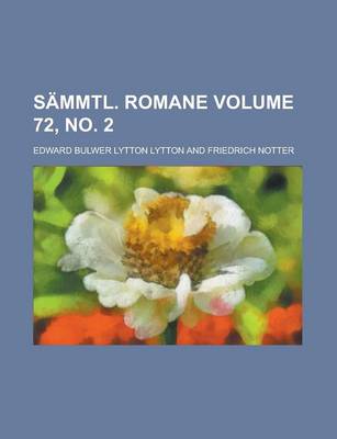Book cover for Sammtl. Romane Volume 72, No. 2