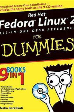 Cover of Red Hat Fedora Linux 2 All-In-One Desk Reference for Dummies