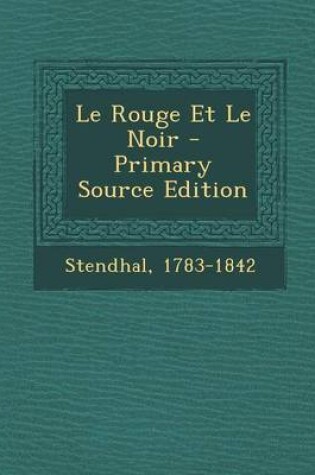 Cover of Le Rouge Et Le Noir