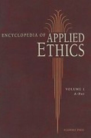 Cover of Chadwick Encyclopedia of Ethics Volume 1