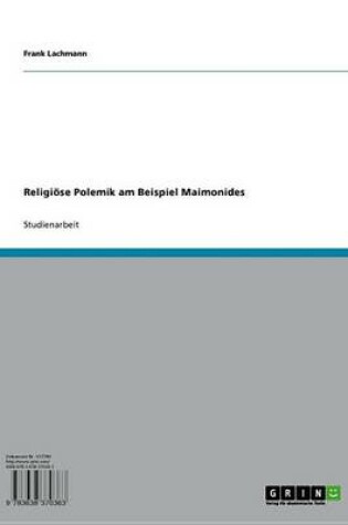 Cover of Religiose Polemik Am Beispiel Maimonides