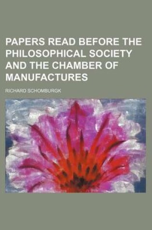 Cover of Papers Read Before the Philosophical Society and the Chamber of Manufactures