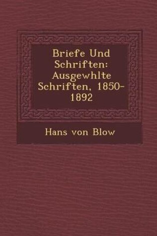 Cover of Briefe Und Schriften