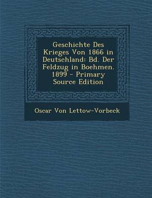 Book cover for Geschichte Des Krieges Von 1866 in Deutschland