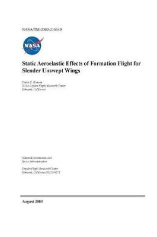 Cover of Static Aeroelastic Effects of Formation Flight for Slender Unswept Wings