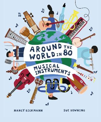 Book cover for Around the World in 80 Musical Instruments