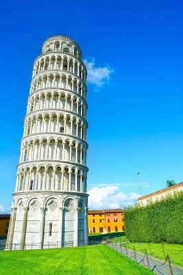 Book cover for Day Shot of the Leaning Tower of Pisa in Italy Journal